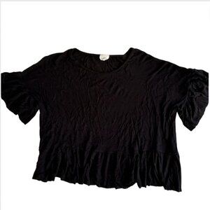 Caution To The Wind Black Cropped Jersey, S/M